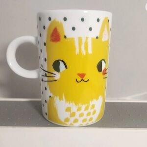 Danica Studio Mug Yellow Cat with Bow Tall Coffee Tea Cup Mug